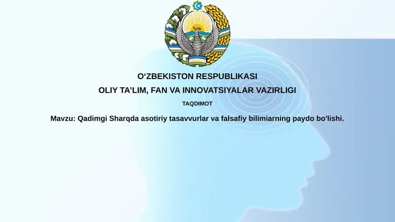 Qadimgi Sharqda asotiriy ta'limotlar va falsafiy bilim