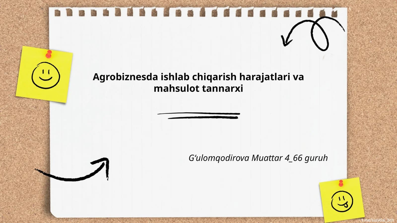 Agrobiznesda ishlab chiqarish harajatlari va mahsulot tannarxi