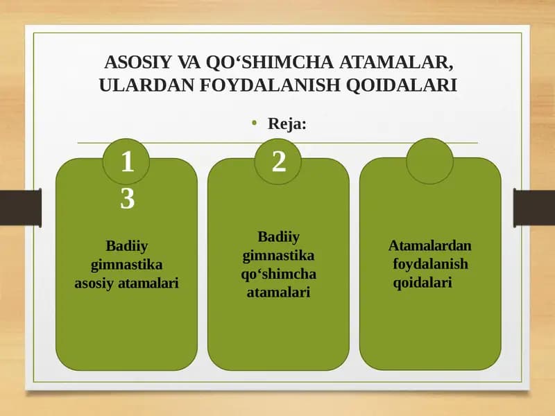 Badiiy gimnastika asosiyatamalari