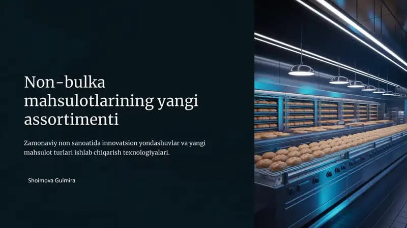 Non-bulka mahsulotlarining yangi assortimenti