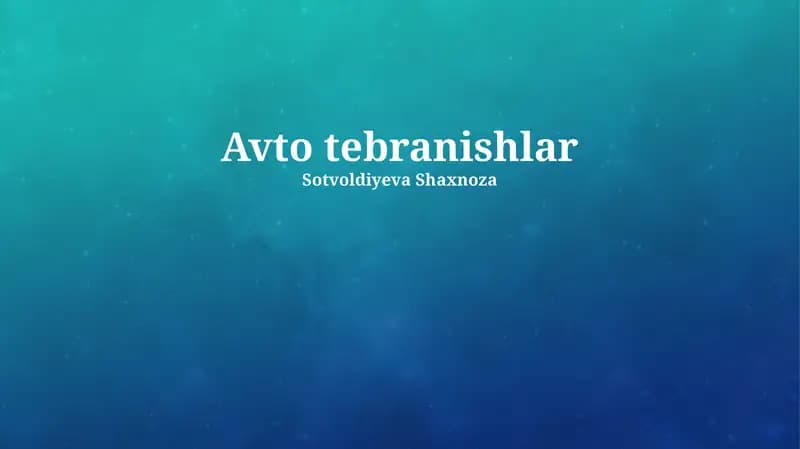 Avto tebranishlar
