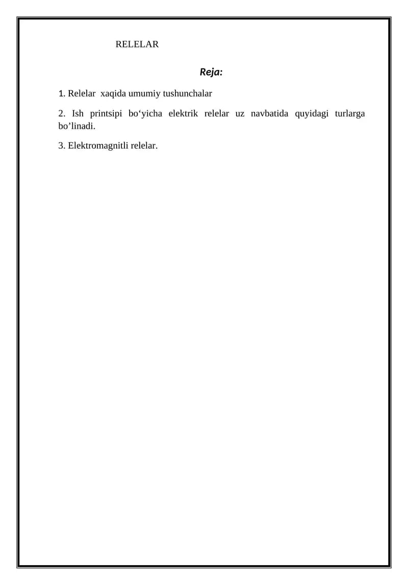 Elektromagnitli relelar