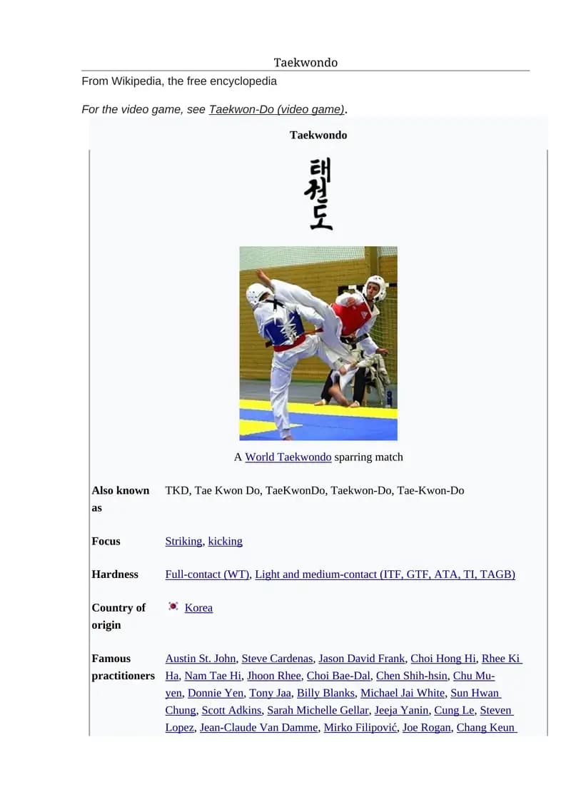 Taekwondo