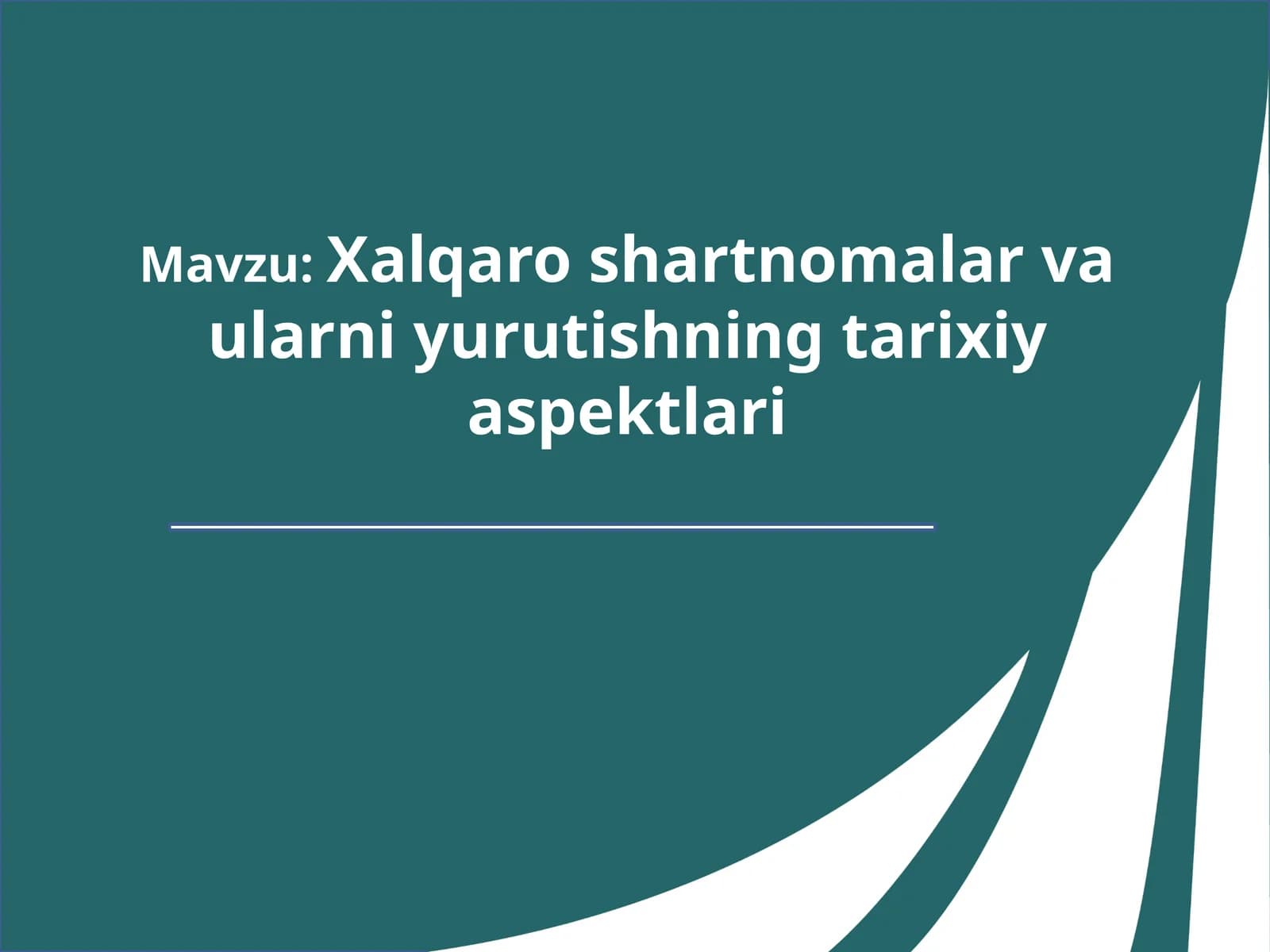 Xalqaro shartnomalar va ularni yuritish