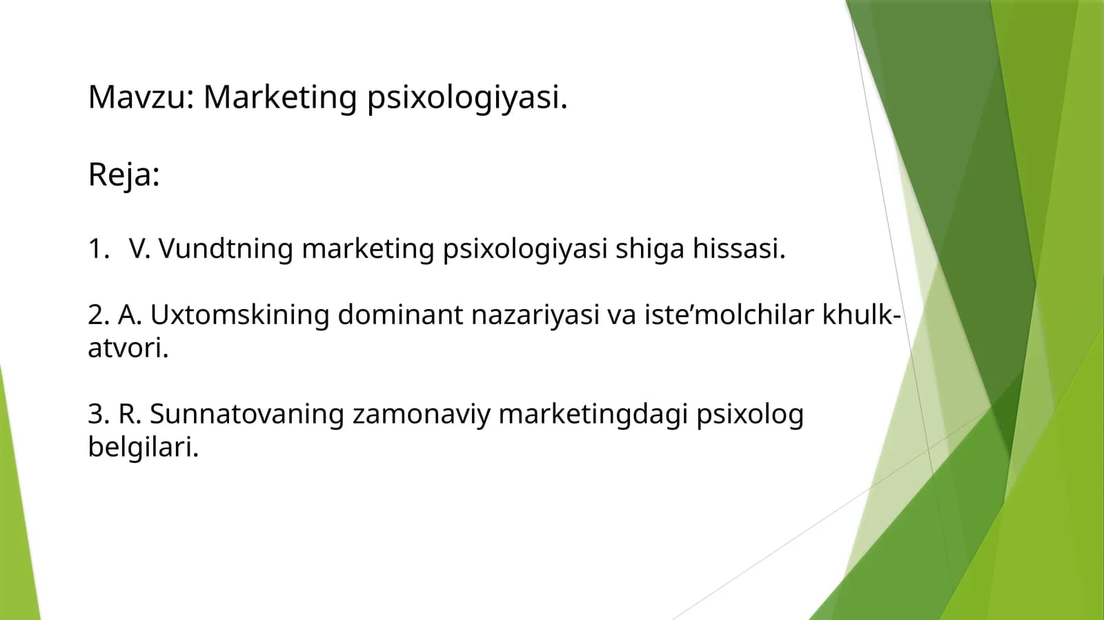 V.Vundtning marketing psixologiyasi