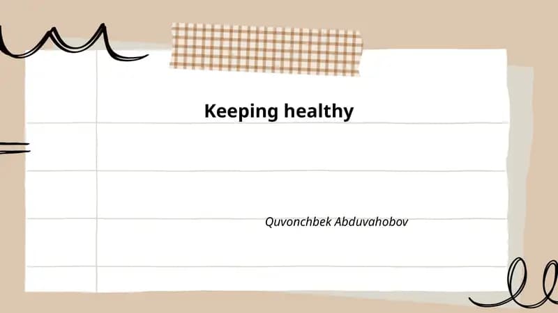 Keeping Healthy