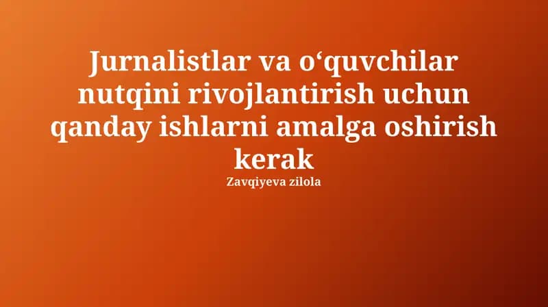 Nutq rivojlanishi
