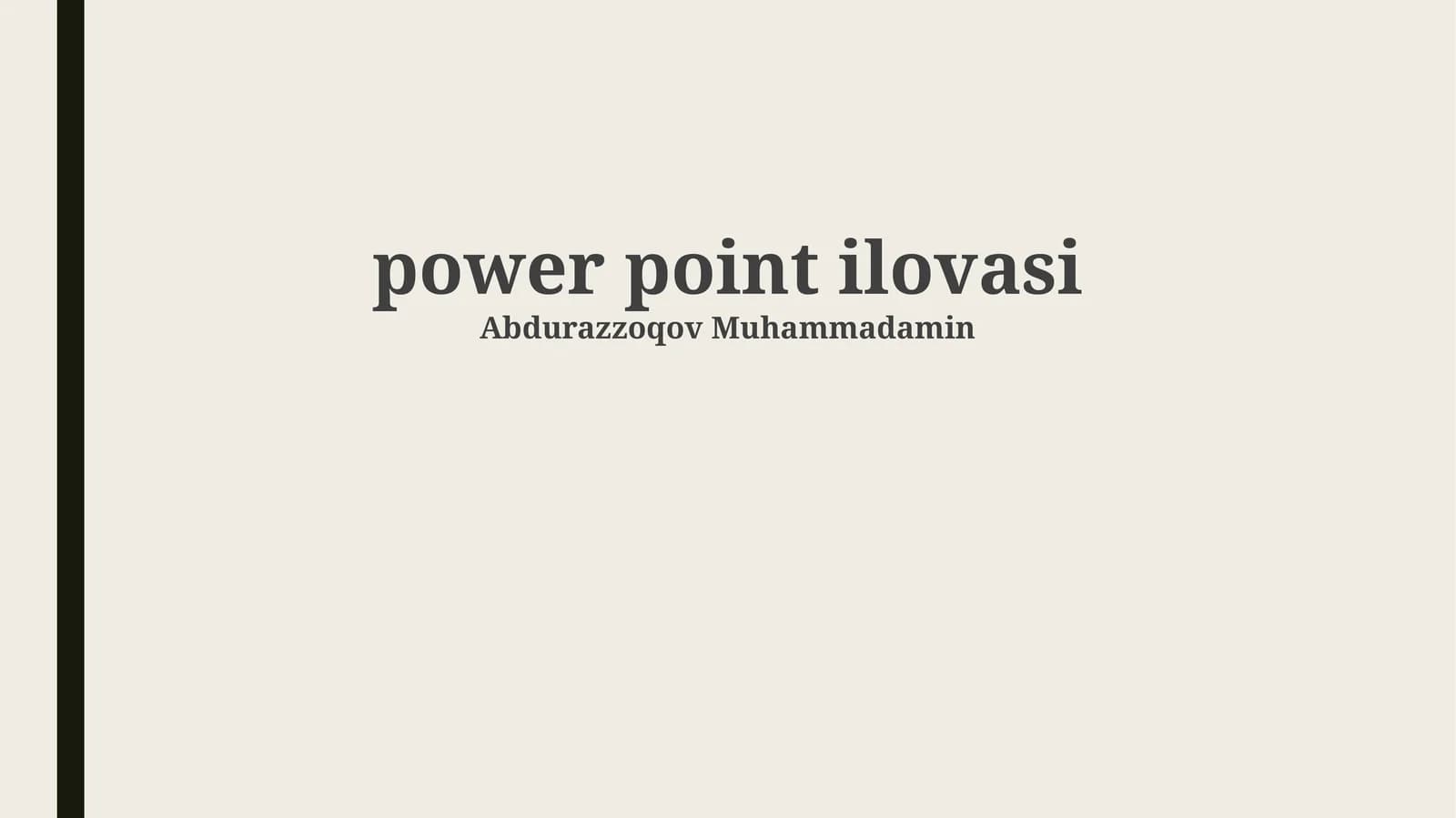 Power point ilovasi