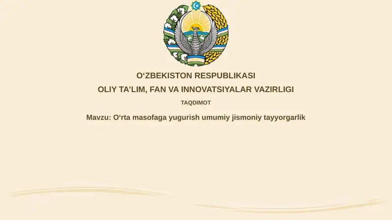 Umumiy jismoniy tayyorgarlik asoslari