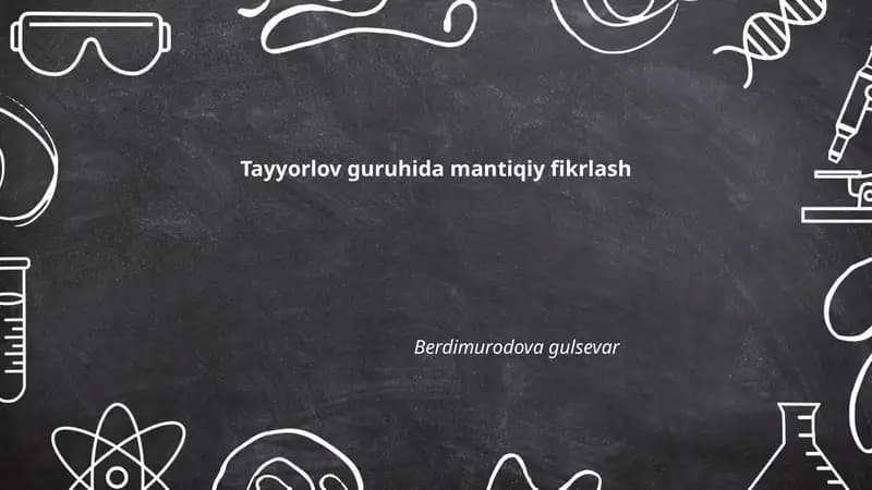 Introduction à la pensée logique dans le groupe de préparation