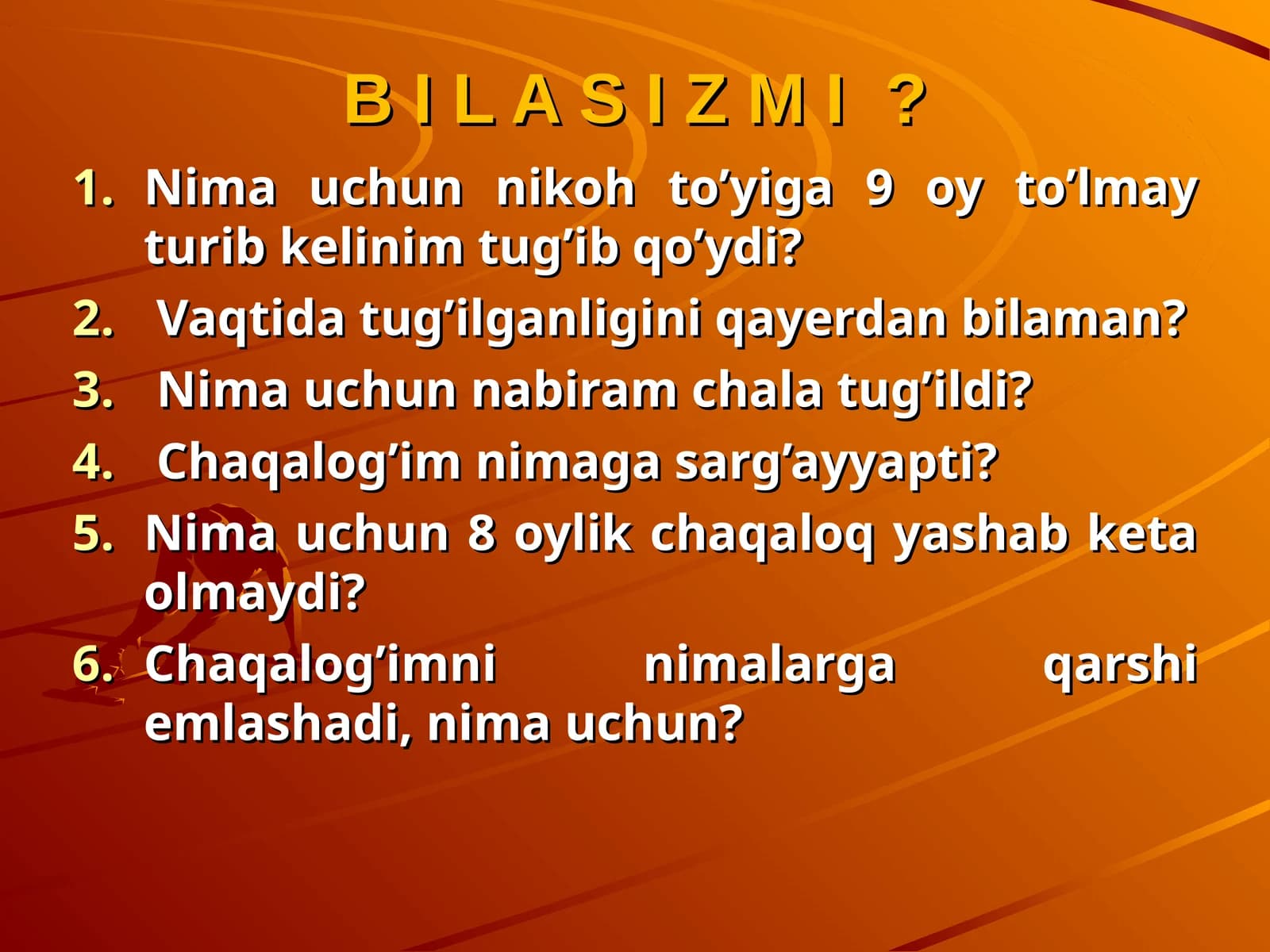 "OY KUNI ETIBVA CHALATUG’ILGAN CHAQALOQLARVA ULARNINGANATOMO-FIZIOLOGIK XUSUSIYATLARI"