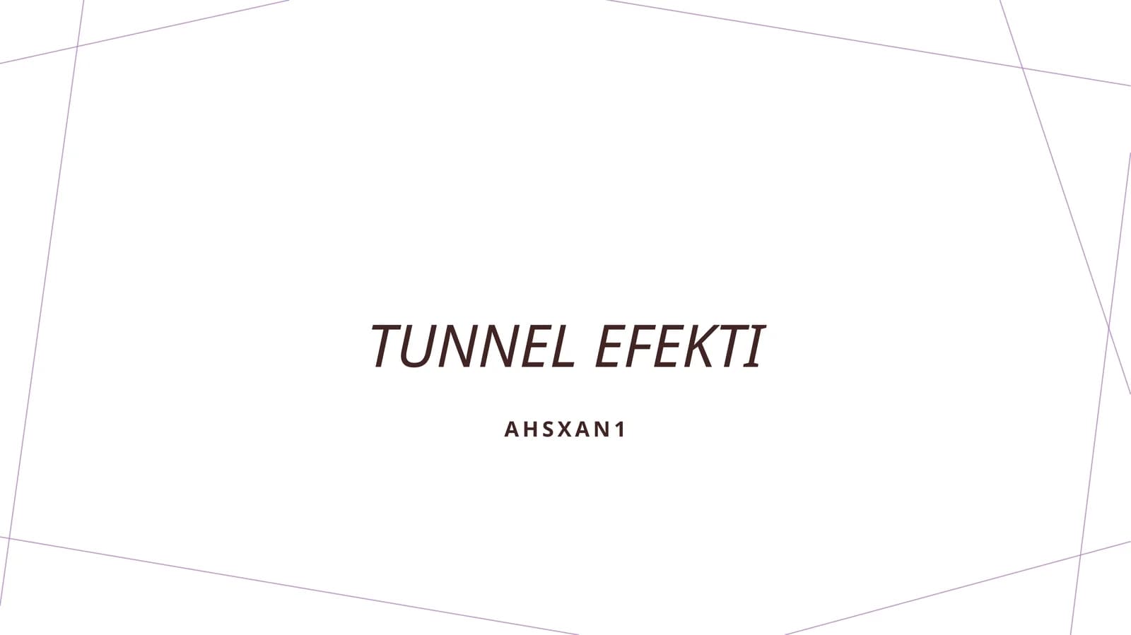 Tunnel efekti