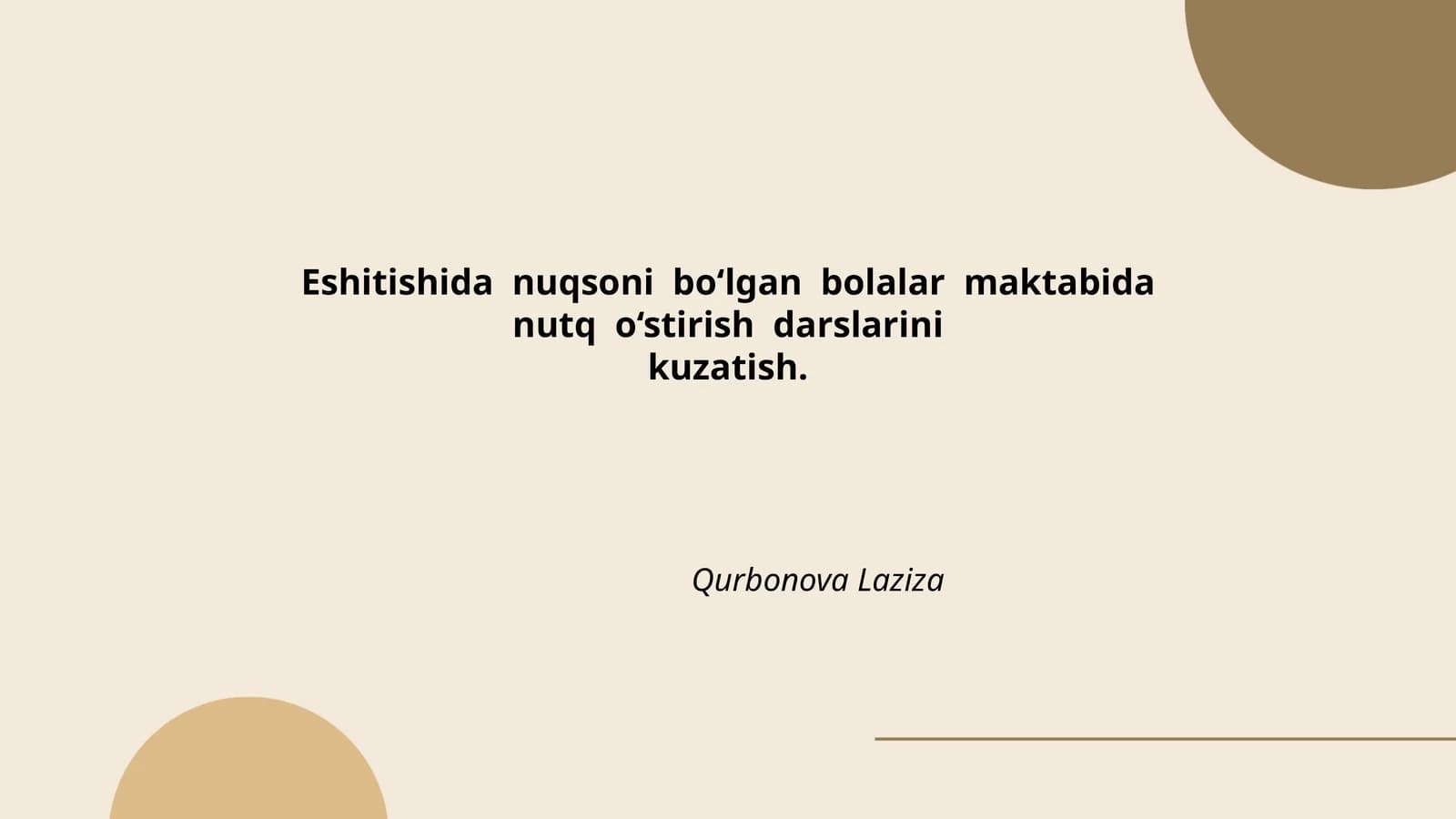 Nutq o'stirishni diagnostika qilish
