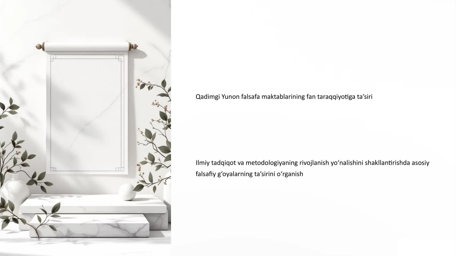 Qadimgi Yunon falsafa maktablarining fan taraqqiyotiga ta’siri