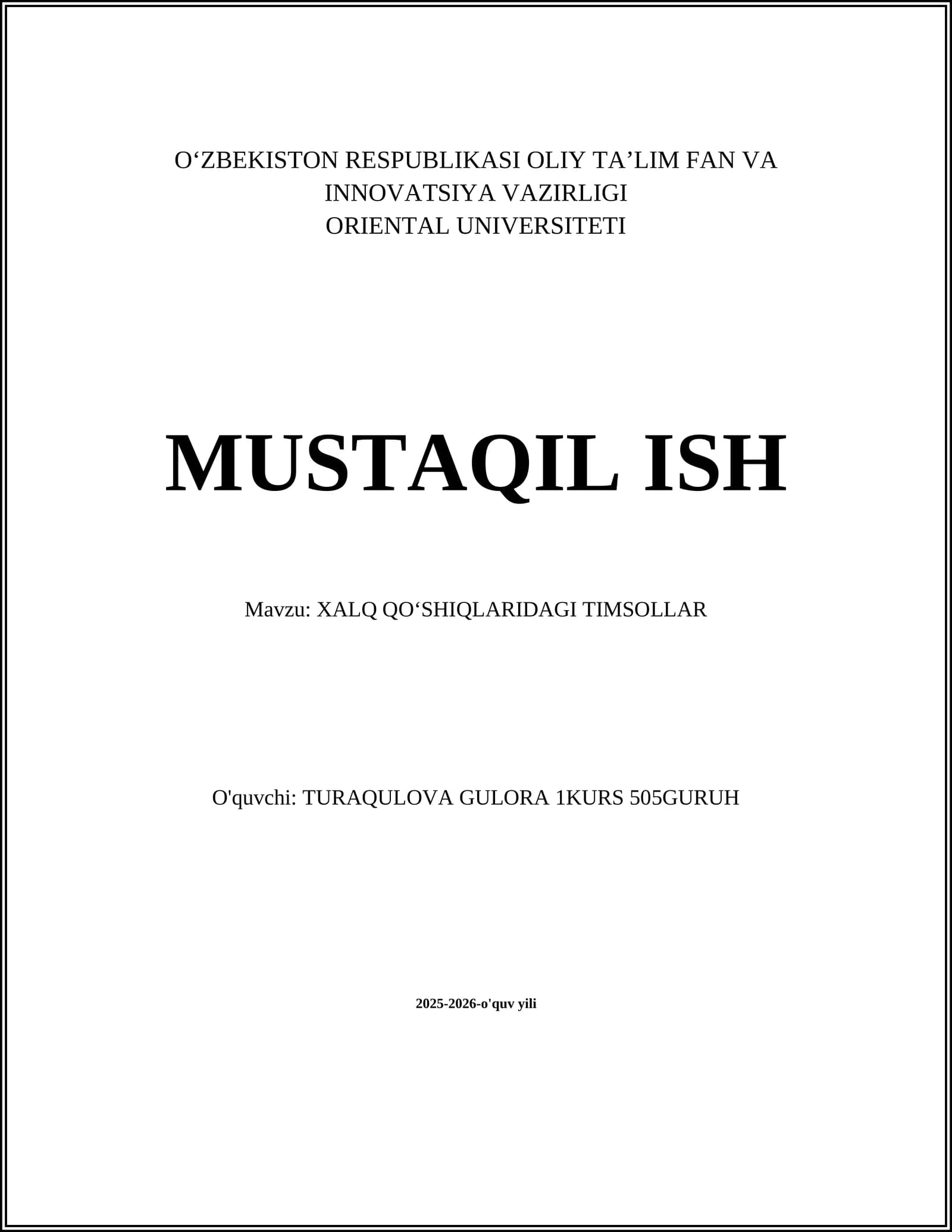 XALQ QOʻSHIQLARIDAGI TIMSOLLAR