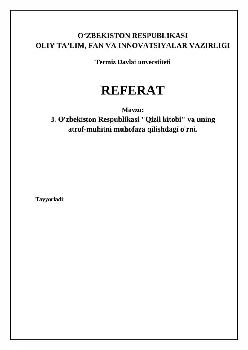 O'zbekiston Qizil kitobi