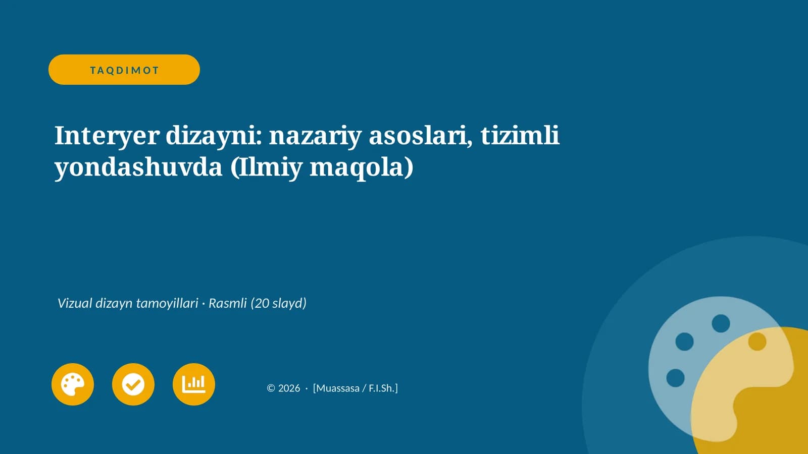 Interyer dizayni: nazariy asoslari, tizimli yondashuvda (Ilmiy maqola)