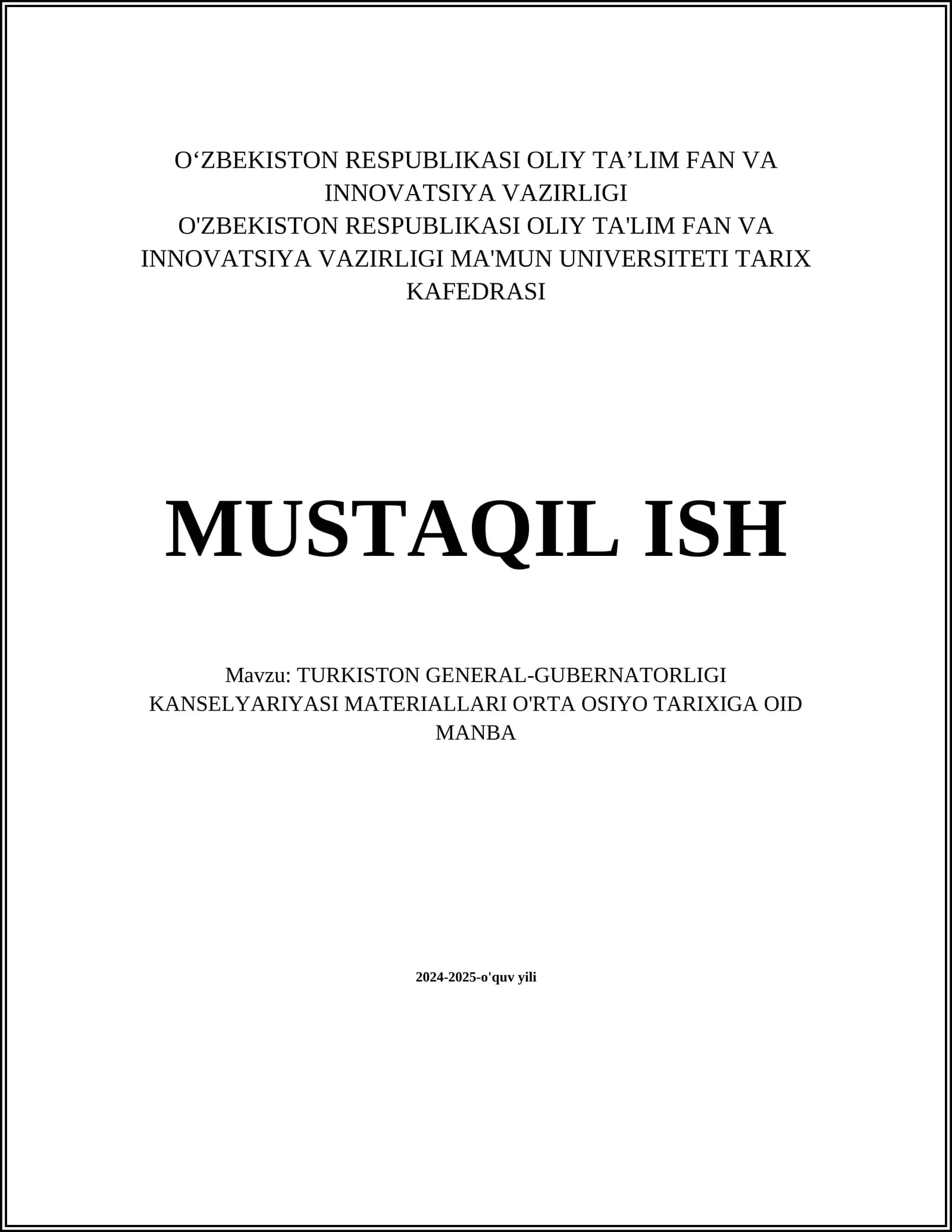 Turkiston general-gubernatorligi tashkil topishi