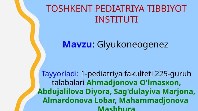 Glyukoneogenez