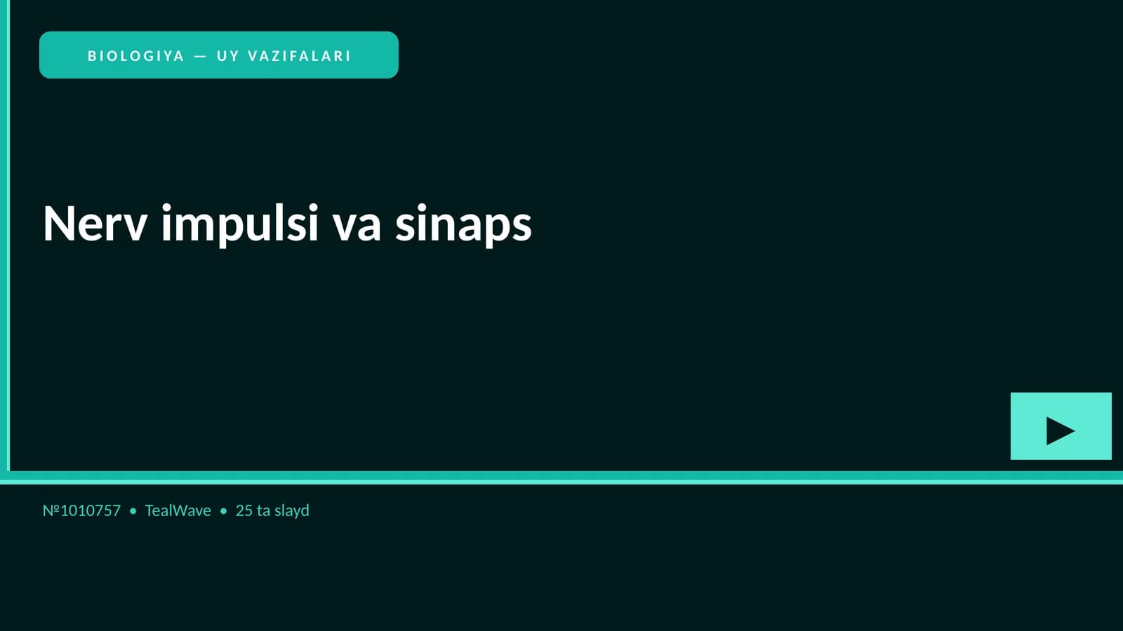 Nerv impulsi va sinaps