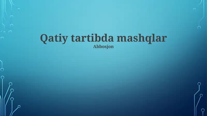 To'siqlarni bartaraf etish