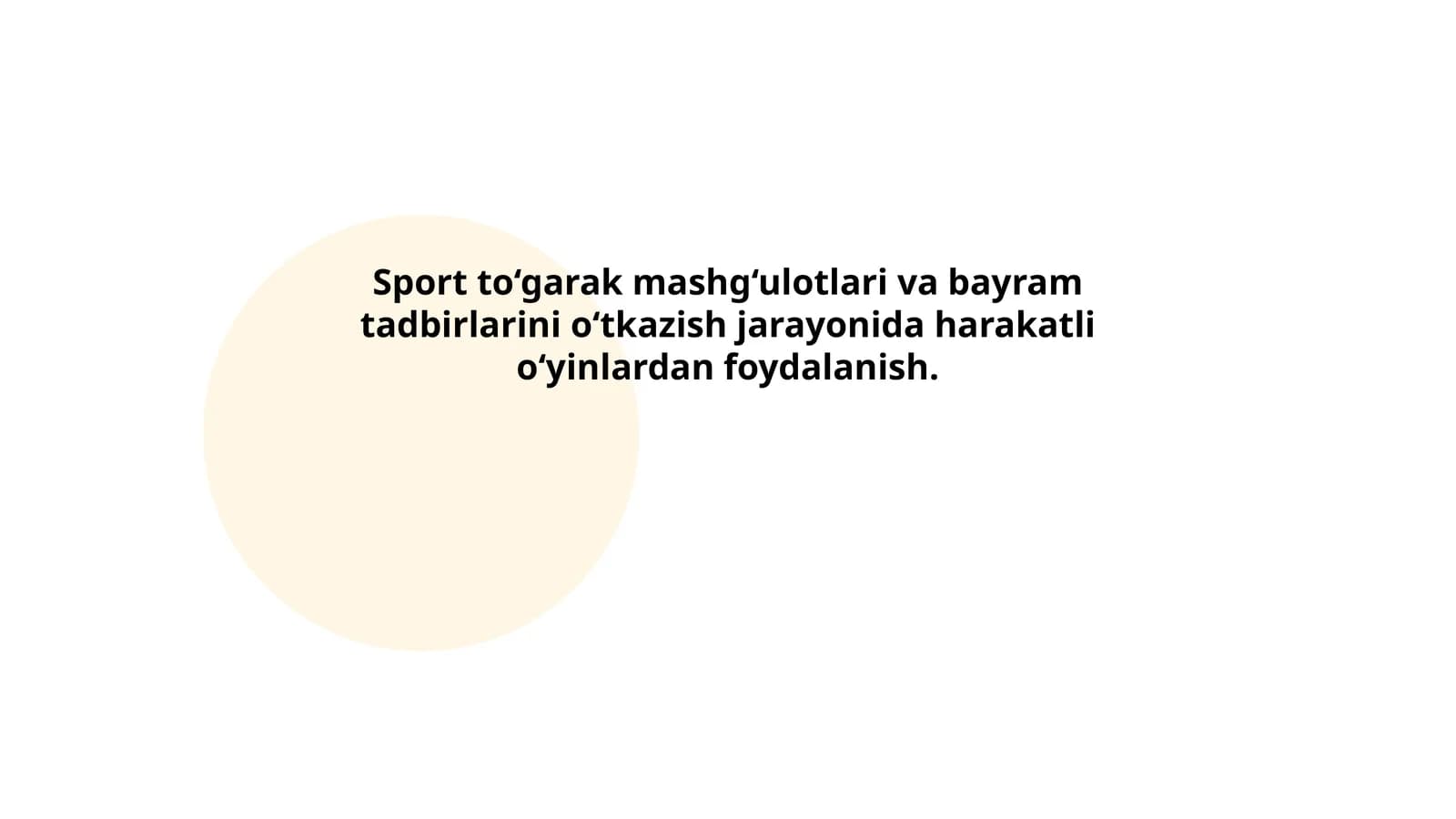 Harakatli o‘yinlar asoslari