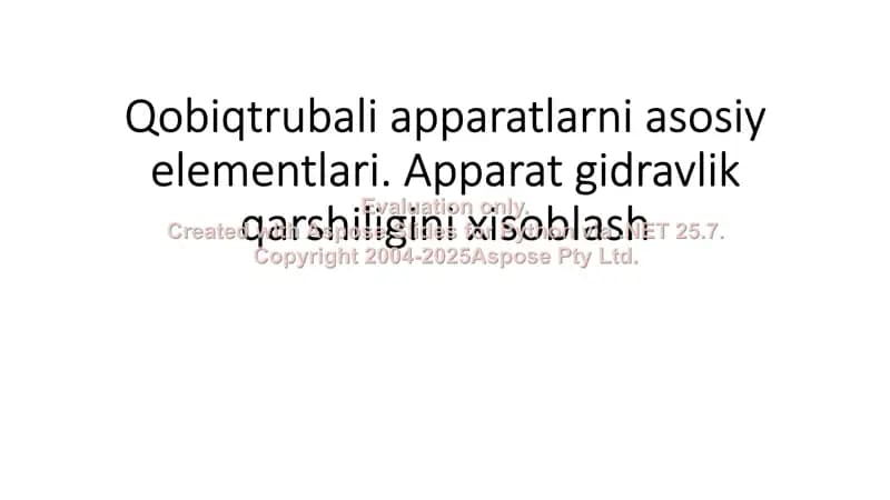 Qobiqtrubali apparatlarni asosiy elementlari