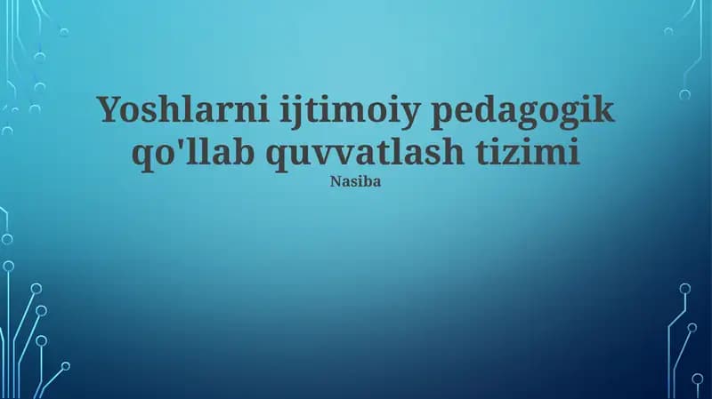 Mentorlik va namunali rol modellash dasturlari