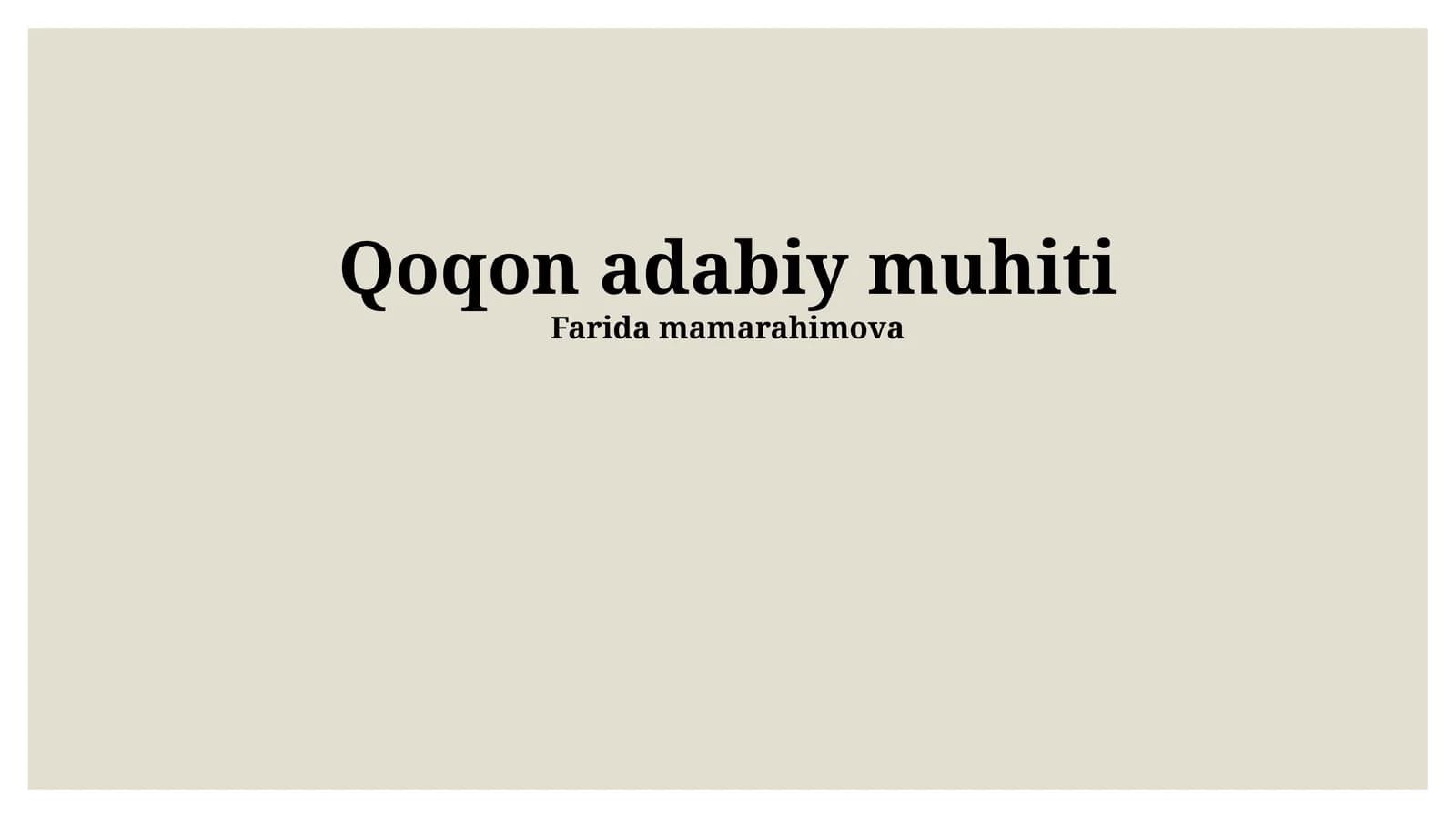 Qoqon adabiy muhiti