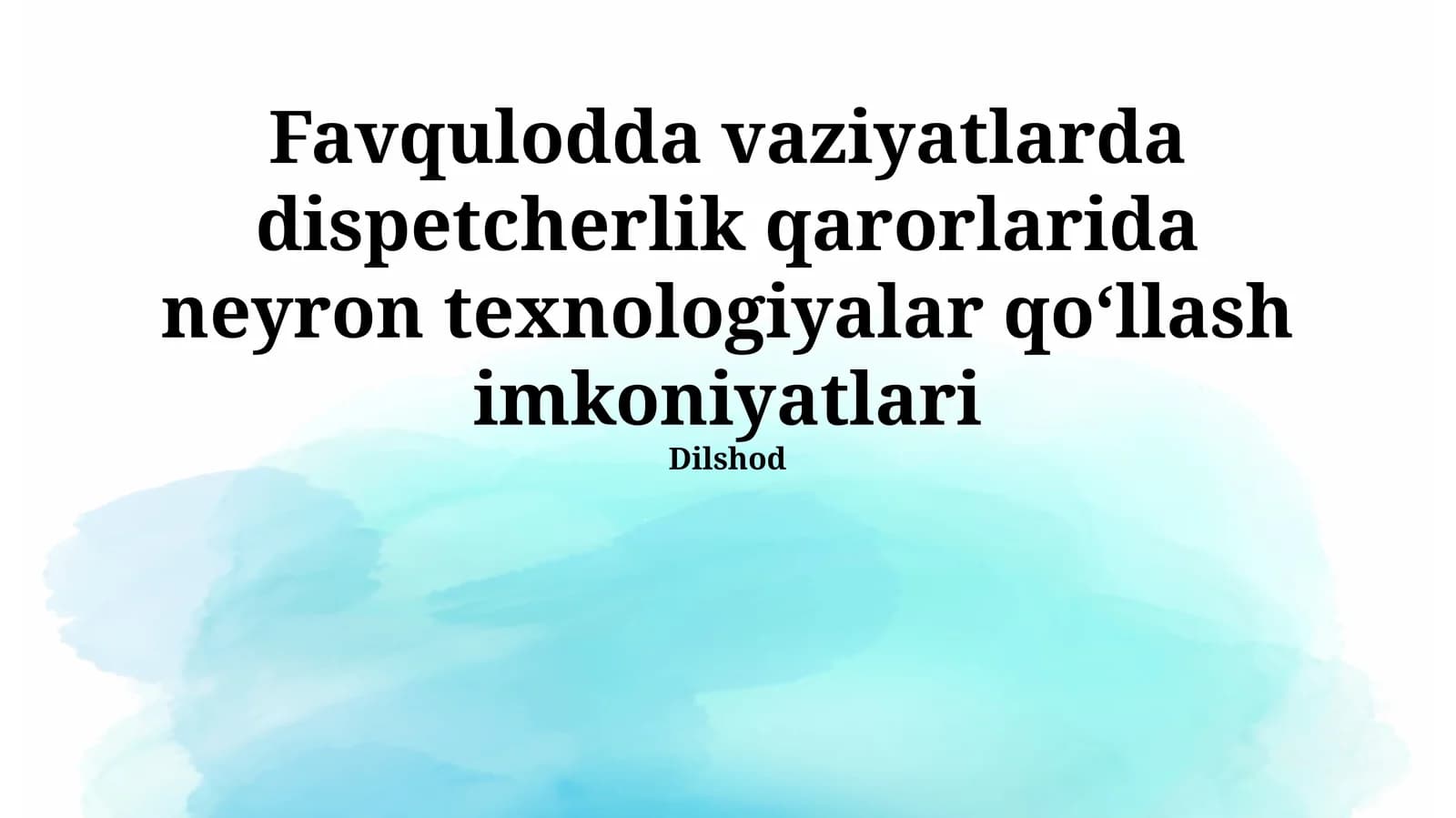 Favqulodda Vaziyatlarda Dispetcherlik Qarorlariga Neyrotexnologiyalarni Qo‘llash Imkoniyatlari