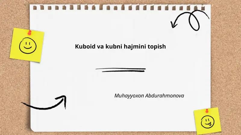 Kuboid va kubni hajmini topish