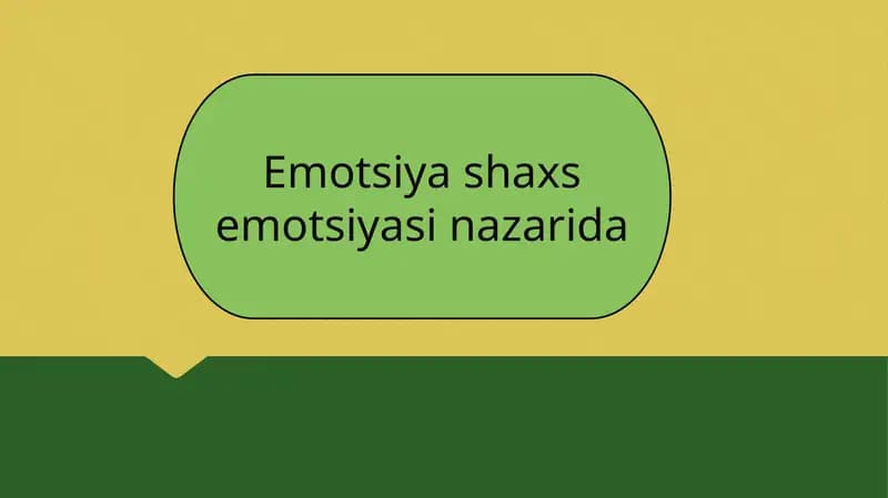 Emotsiya va uning mohiyati