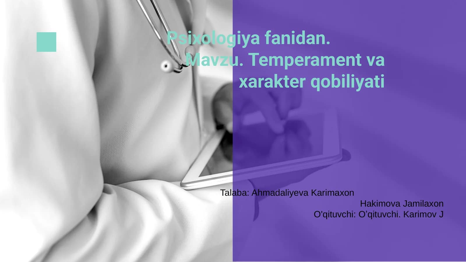 Temperament va xarakter qobiliyati