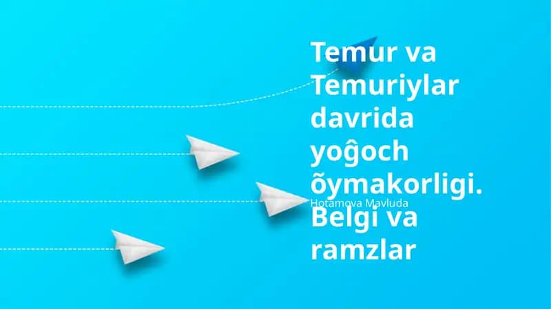 Temuriylar davrida yog'och o'ymakorligi