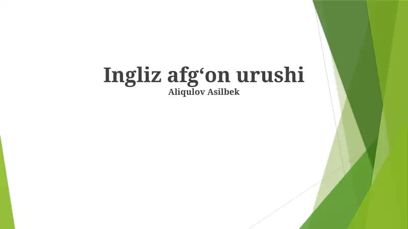 Ingliz afgʻon urushi