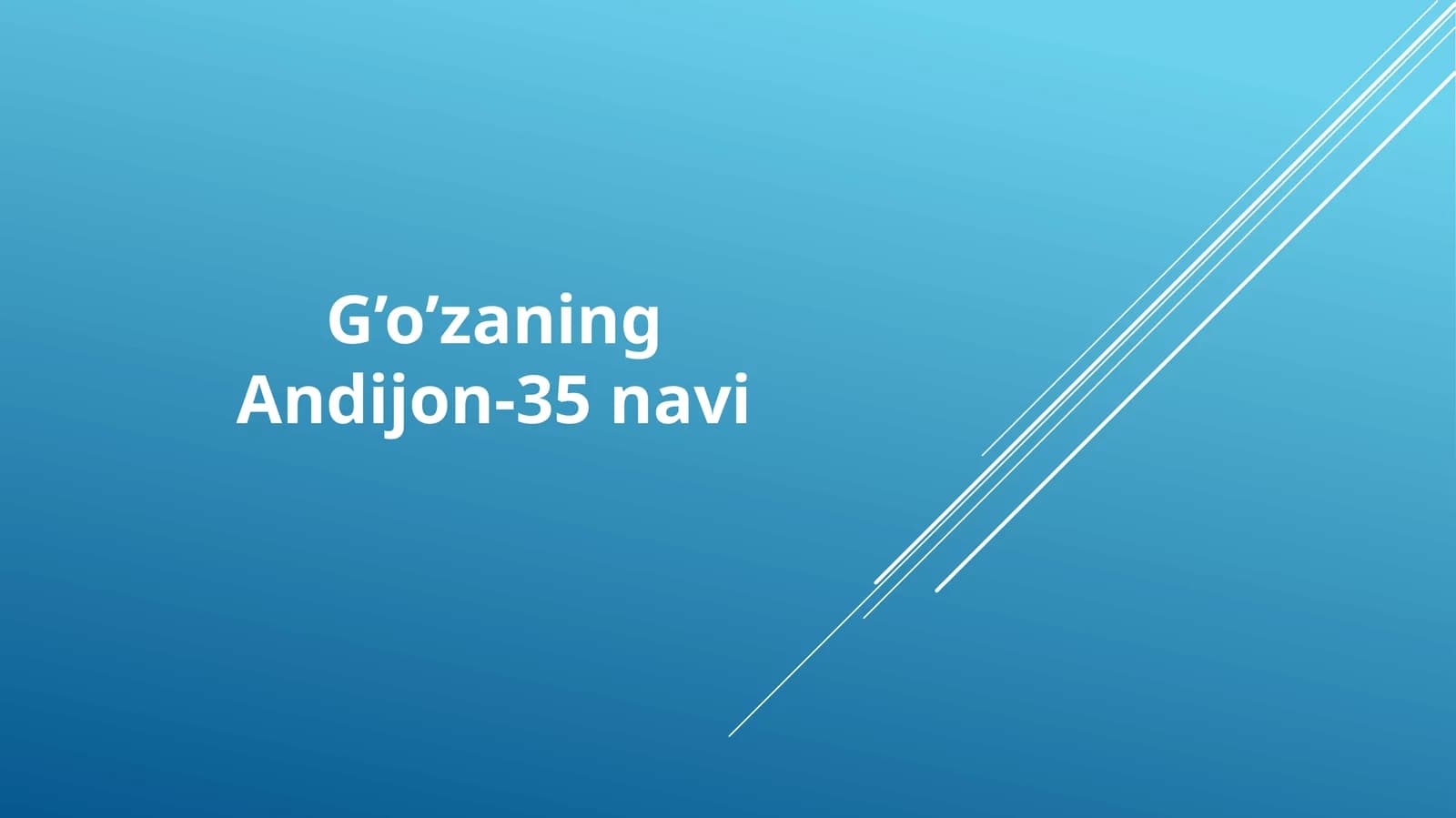 G’o’zaning Andijon-35 navi