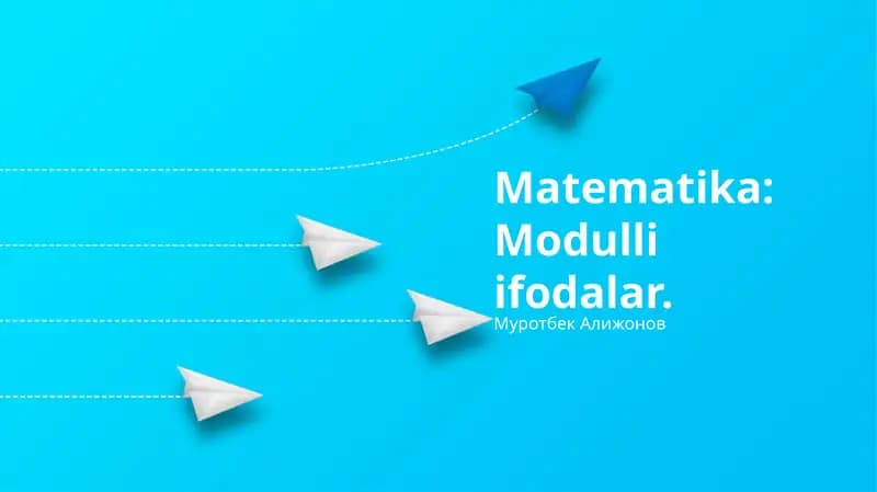 Matematika: Modulli ifodalar