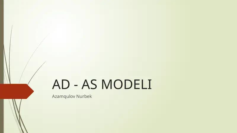 AD - AS MODELI