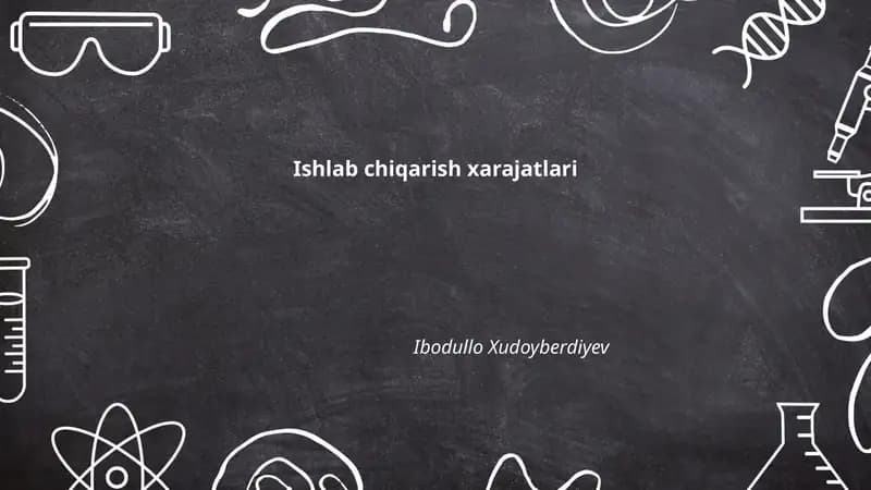 Ishlab chiqarish xarajatlari