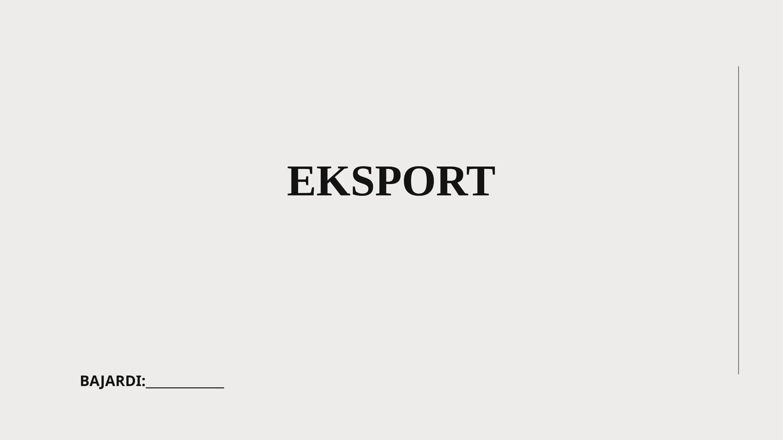 Eksport