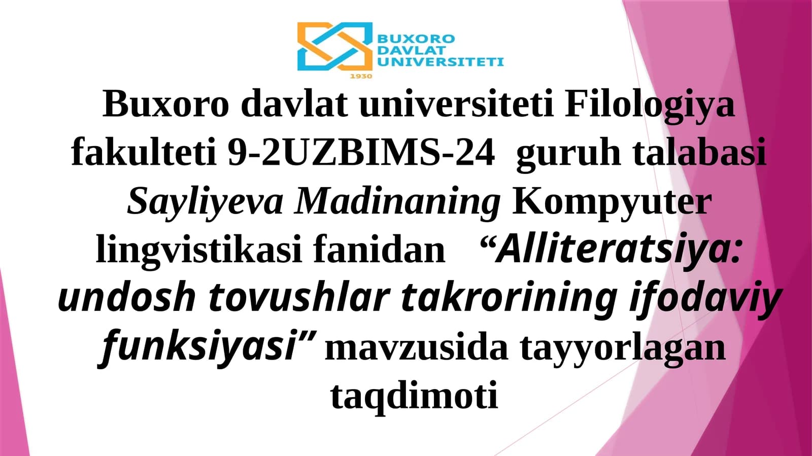 Alliteratsiya:undoshtovushlartakroriningifodaviyfunksiyasi