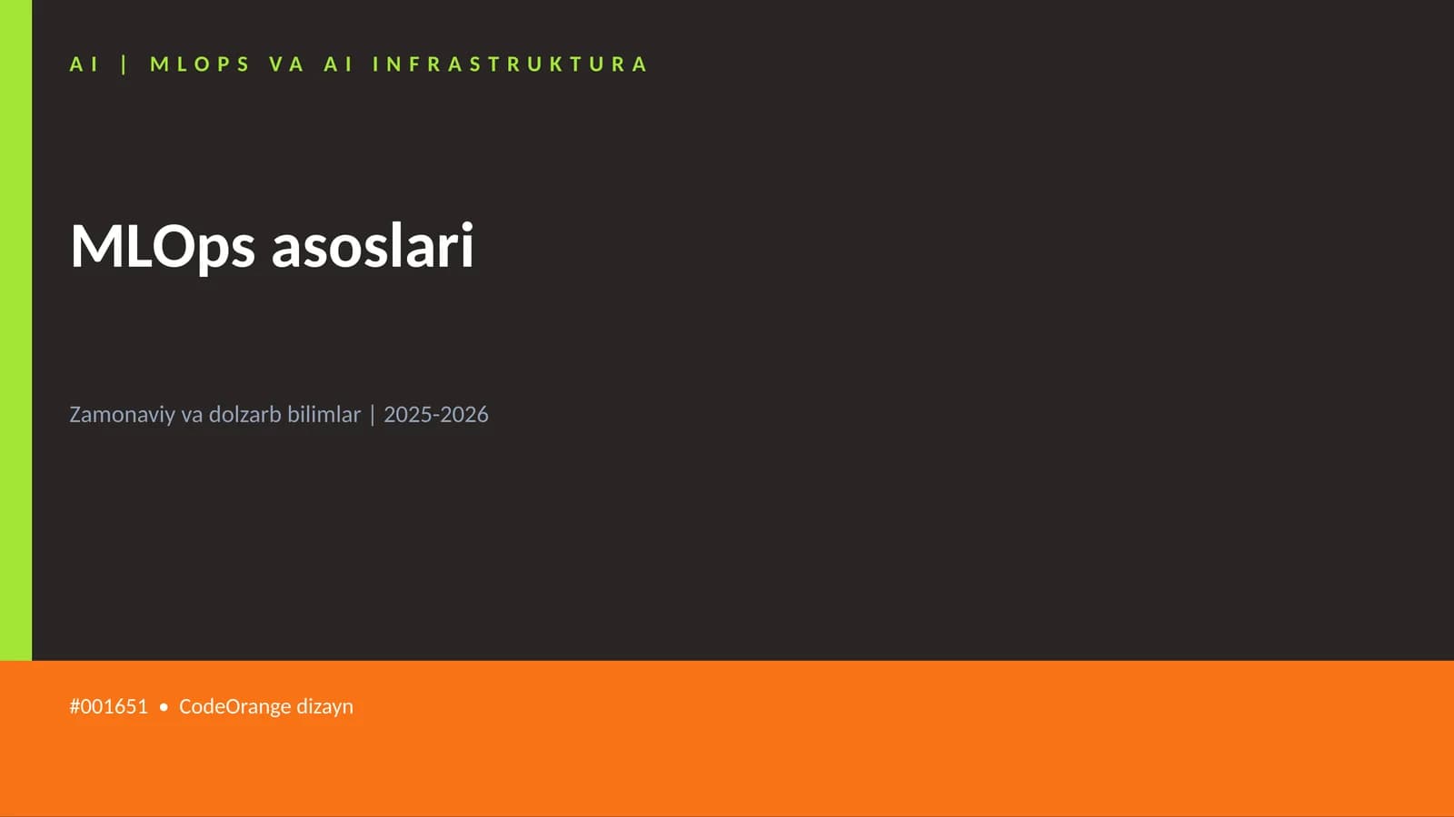 MLOps asoslari