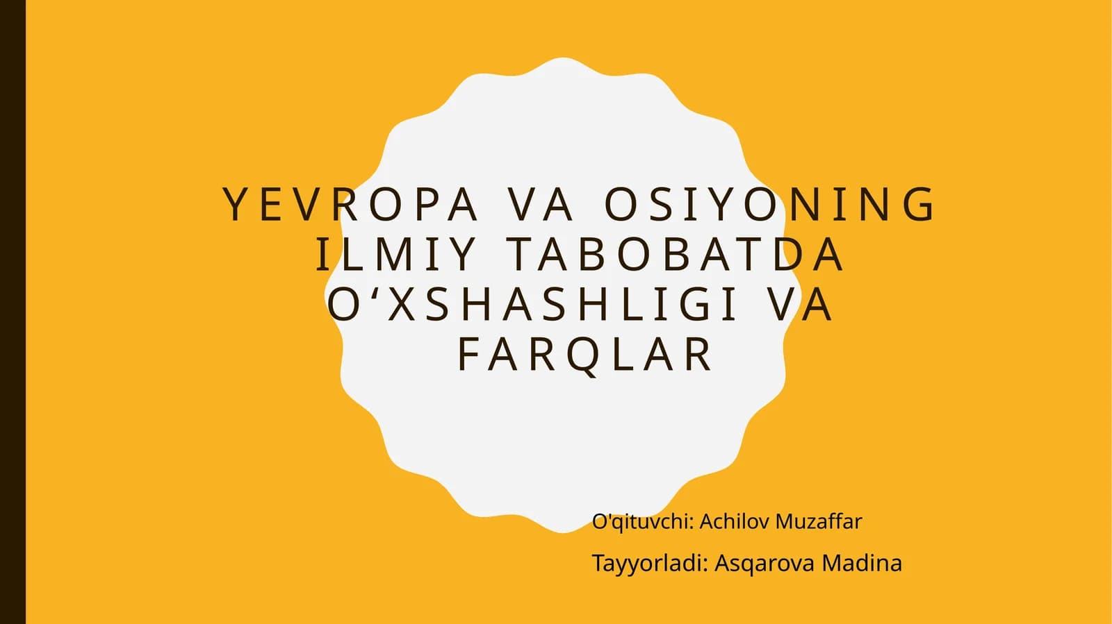 Yevropava Osiyoning ilmiy tabobatda o‘xshashligi va farqlar