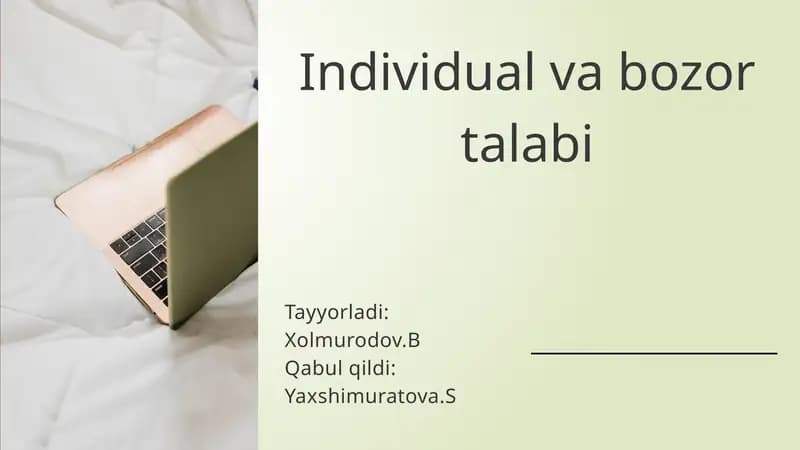 Bozor tushunchasi