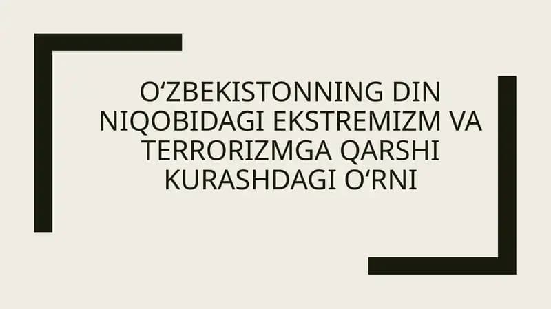 Ekstremizm va terrorizm
