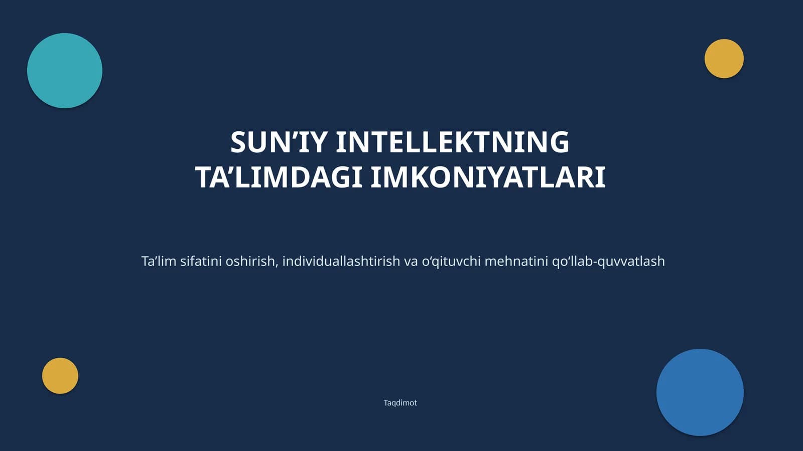 Informatika va AT mavzusida taqdimot