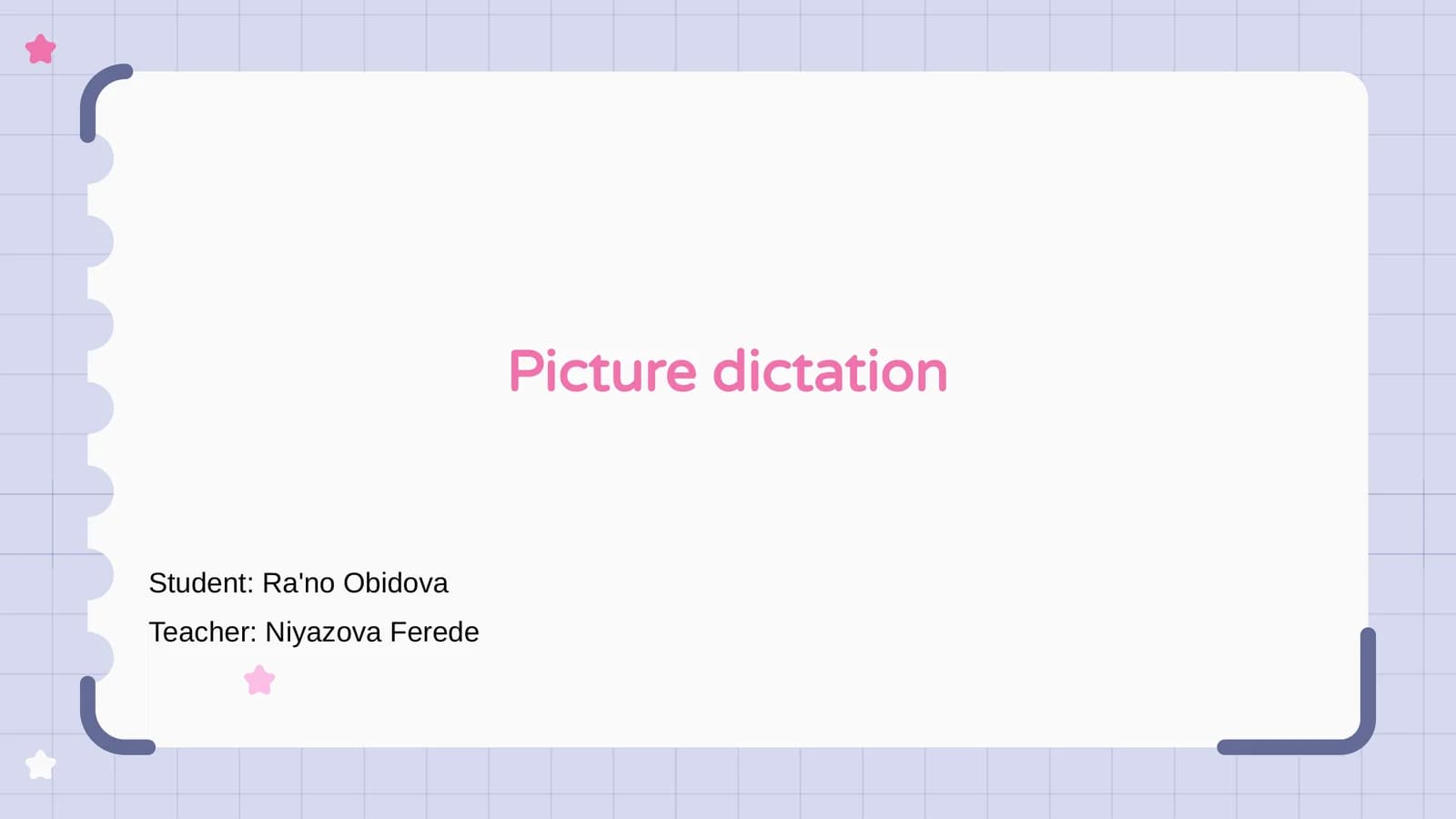 Picture dictation