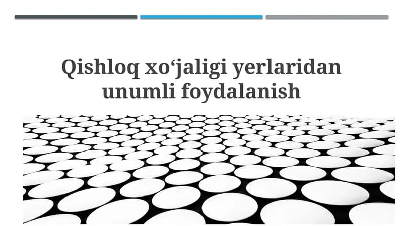 Qishloqxoʻjaligiyerlaridanunumlifoydalanish