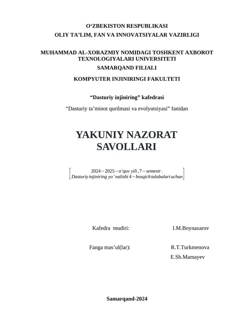 Dasturiy taʼminot qurilmasi va evolyutsiyasi