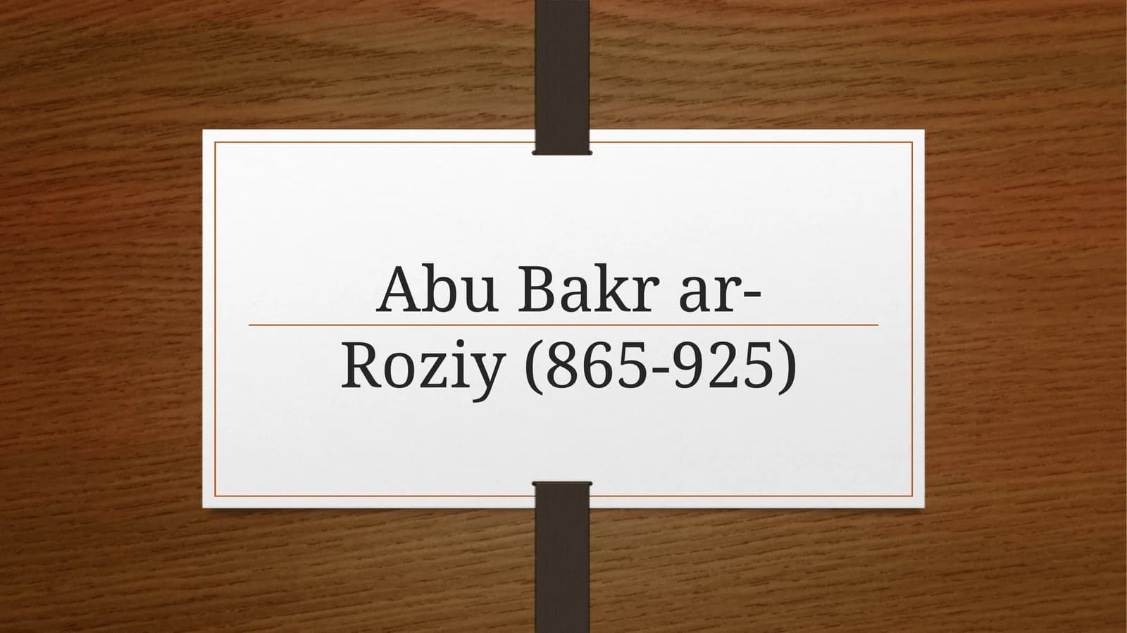 Abu Bakrar-Roziy